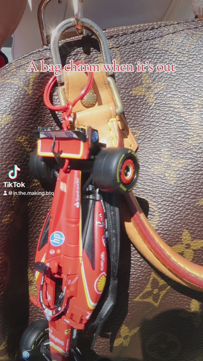 F1 Car 1:43 Model/Bag Charm | Formula One Car Model - Luxury Car Keychain / Collectible